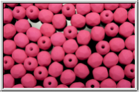 B�hm. Glasschliffperle, feuerpol., 4mm, white, alabaster, neon pink, 50 Stk.